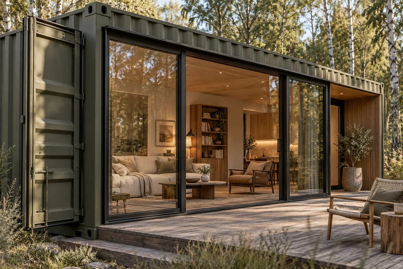 Digital visualisation of the Boxform housing concept.